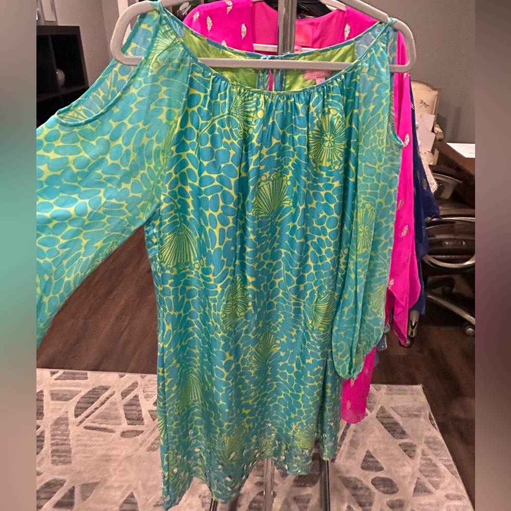 Beautiful Lilly Pulitzer beaded silk tunic dress.